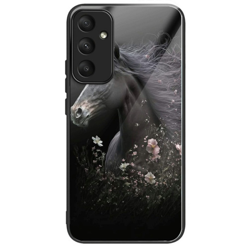 Samsung Galaxy A36 5G Gehard glazen Flower Horse hoesje