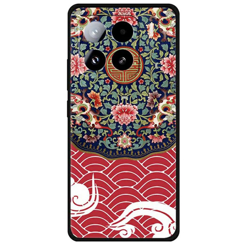 Xiaomi 15 Pro Etui Bloemen en Draak