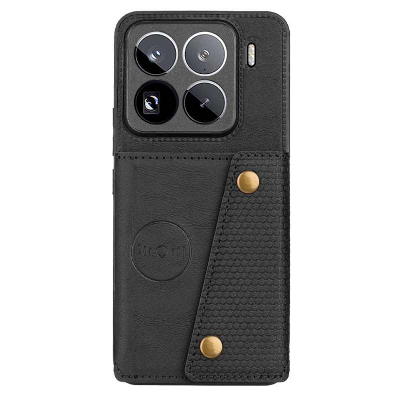 Coque Xiaomi 15 Pro Effet Cuir Porte-Cartes
