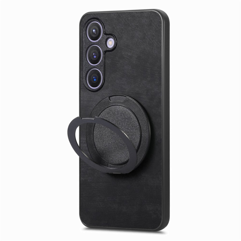 Coque Samsung Galaxy A55 5G Effet Daim avec Support Rotatif à 360°