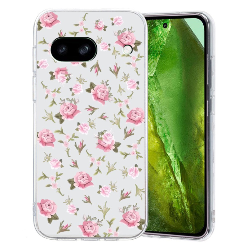 Google Pixel 8A Hoesje Roze Bloemmotief