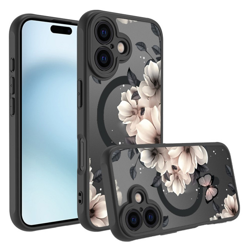 Hoesje iPhone 16 Vlinder- en bloemmotief