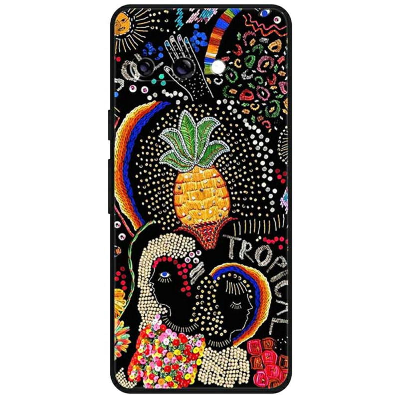 Google Pixel 9A Ananas en Bloemen Cover