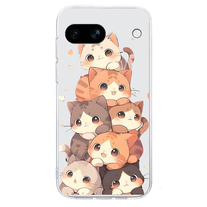 Google Pixel 9A Hoesje met Kittens Print - Zachte TPU Stootbescherming