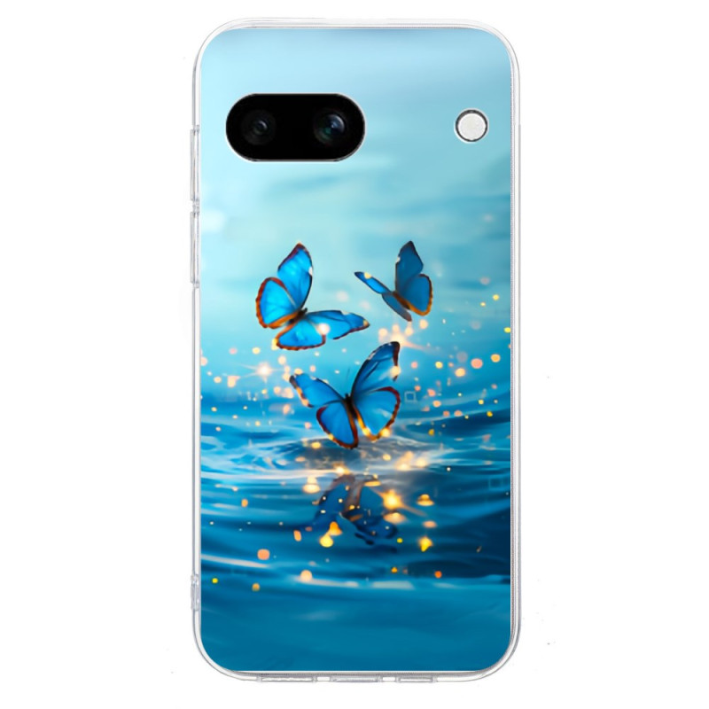 Google Pixel 9A Blauw Vlinder Cover