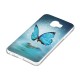 Samsung Galaxy J6 Vlinder Hoesje Blauw Fluoriserend