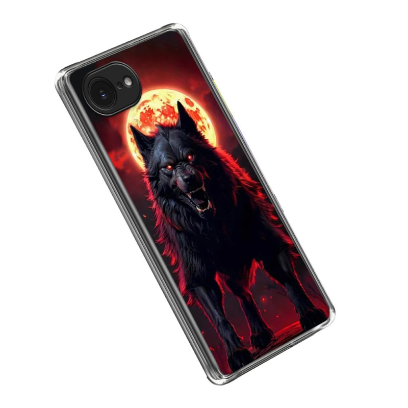 Hoesje iPhone 16E Wolf Design Zwart