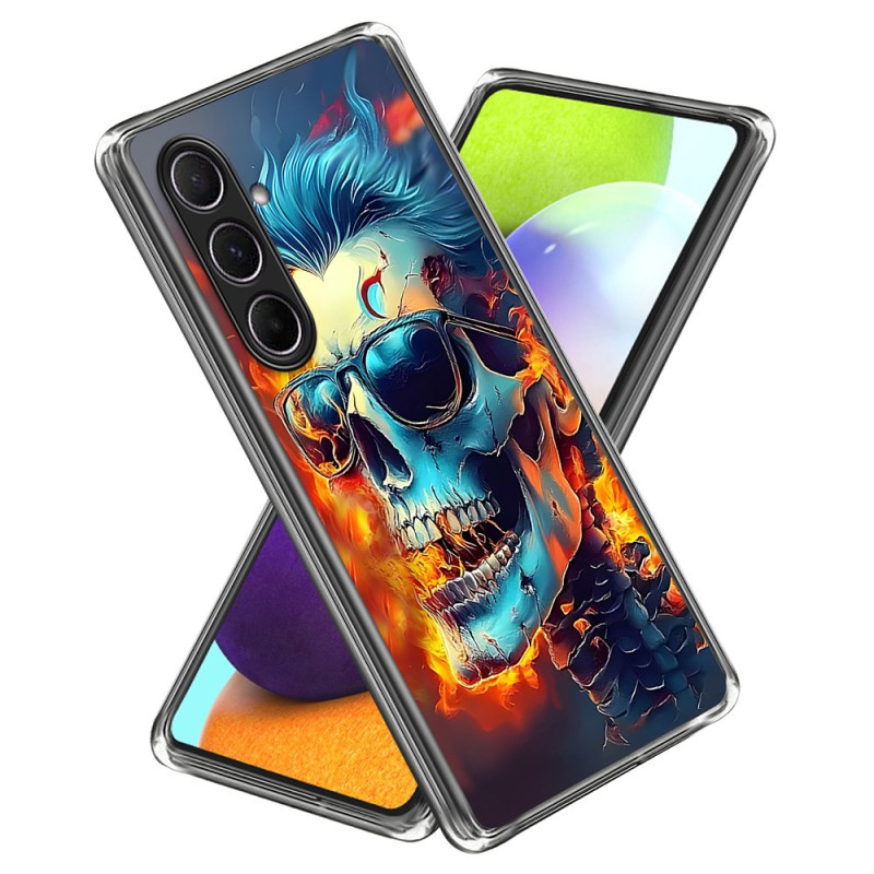 Samsung Galaxy A56 5G Flaming Skull hoesje