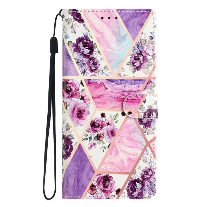 Honor Magic 7 Pro 5G Etui Paars Bloemen