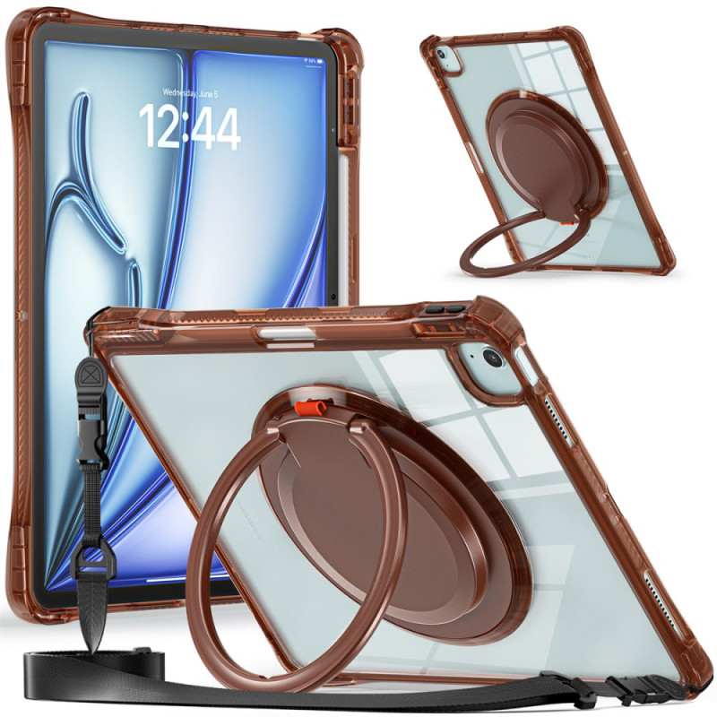 iPad Air 13 (2025) (2024) / Pro 12.9 (2022) (2021) (2020) Transparante hoes met schouderriem en handsfree houder