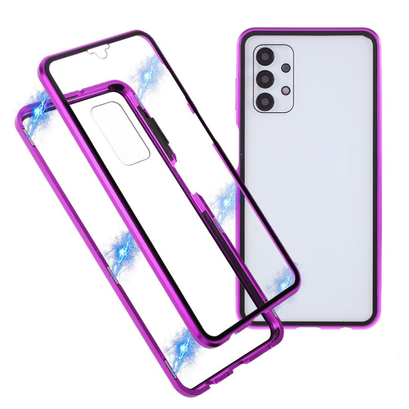 Samsung Galaxy A32 5G / M32 5G magnetisch hoesje met gehard glas