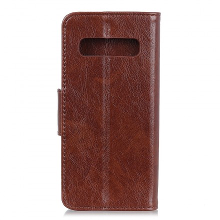Samsung Galaxy S10 hoesje glanzend leer effect Samsung Galaxy S10 hoesje glanzend leer effect