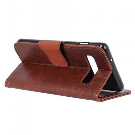 Samsung Galaxy S10 hoesje glanzend leer effect Samsung Galaxy S10 hoesje glanzend leer effect