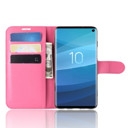 Samsung Galaxy S10 Retro Kunstleer Hoesje Samsung Galaxy S10 Retro Kunstleer Hoesje