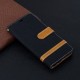 Samsung Galaxy S10 stof en leer effect case met riem