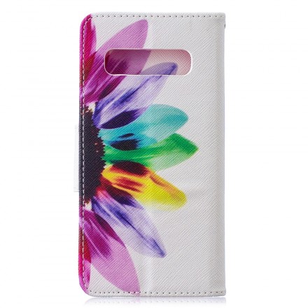 Samsung Galaxy S10 Waterverf Bloem Hoesje