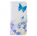 Samsung Galaxy S10 Hoesje Beschilderde Vlinders en Bloemen