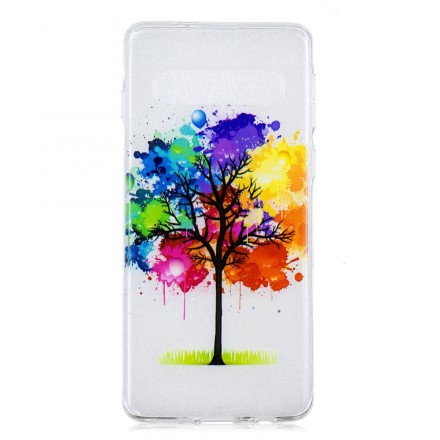 Samsung Galaxy S10 duidelijk aquarel boom geval