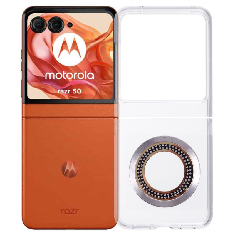 Hoes Motorola Razr 60 5G / Razr 50 5G Transparant en Strass