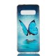 Samsung Galaxy S10 Vlinder Hoesje Blauw Fluoriserend