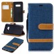 Samsung Galaxy S10 Lite stof en leer effect riem case
