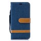 Samsung Galaxy S10 Lite stof en leer effect riem case