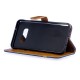 Samsung Galaxy S10 Lite stof en leer effect riem case