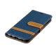 Samsung Galaxy S10 Lite stof en leer effect riem case
