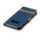 Samsung Galaxy S10 Lite stof en leer effect riem case