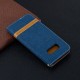 Samsung Galaxy S10 Lite stof en leer effect riem case