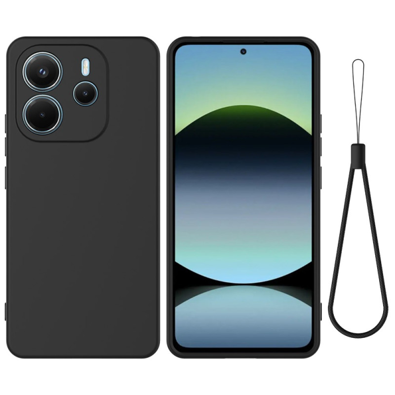 Coque Xiaomi Redmi Note 14 4G Silicone Liquide à Lanière