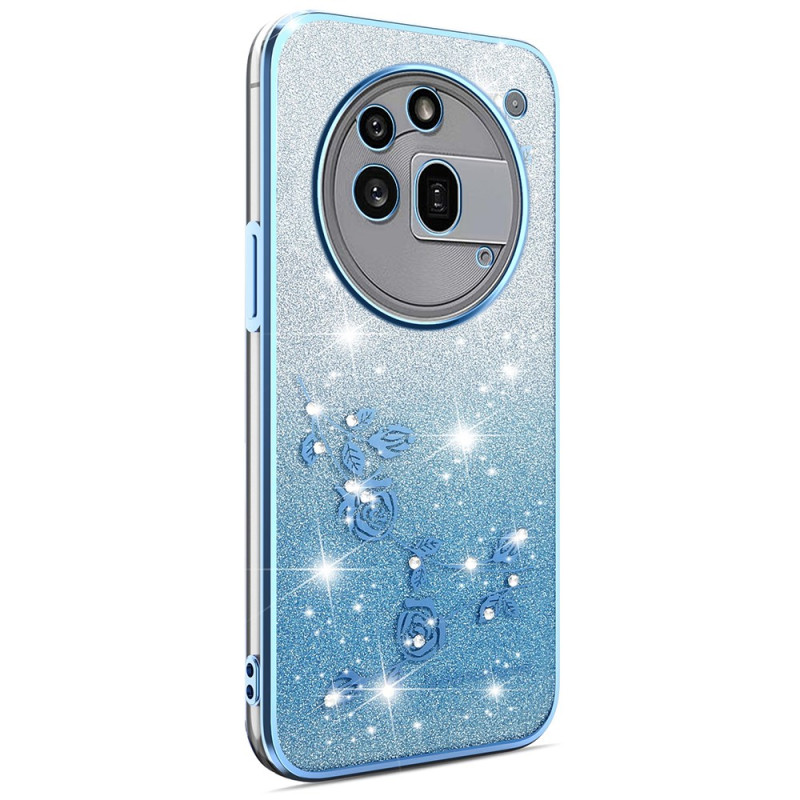 Nothing Phone (3a) Pro Strass en Bloemen Hoesje KADEM