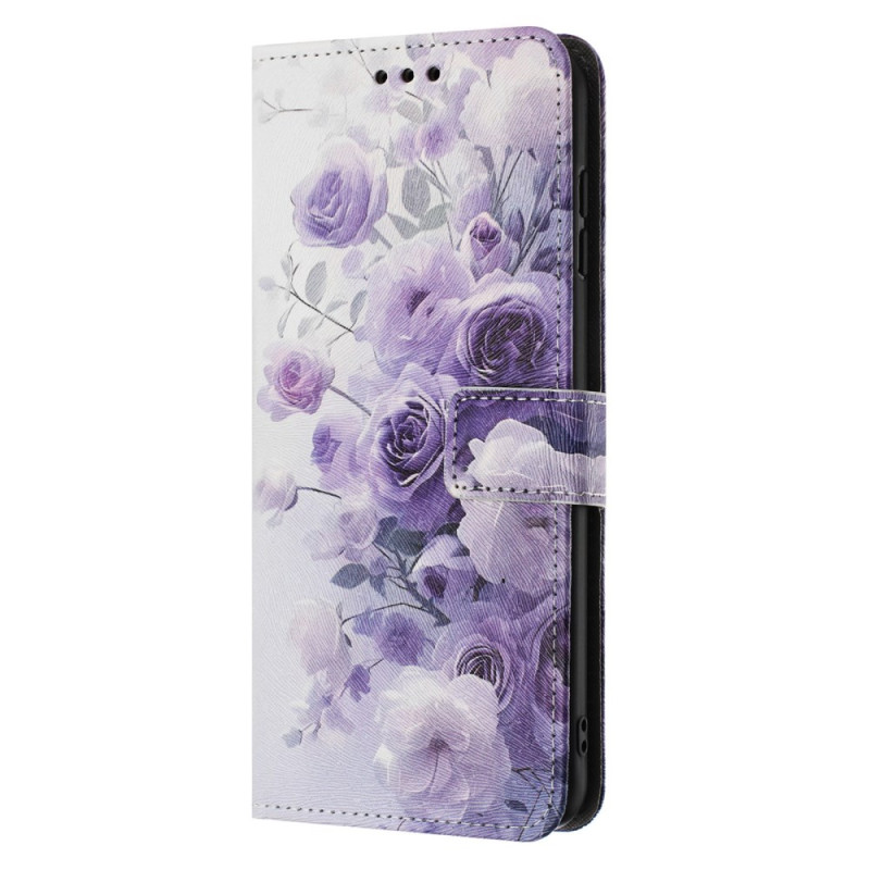 Housse Oppo A5 Pro 5G Roses Pourpres