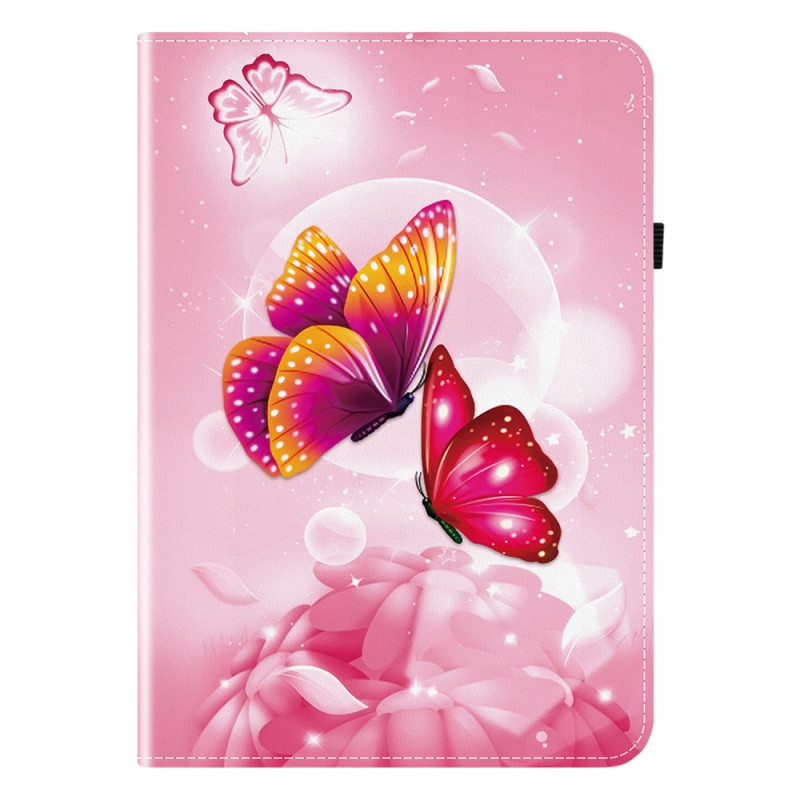 Samsung Galaxy Tab S10 Plus / S9 FE Plus / S9 Plus Hoesje Roze Vlinder Ontwerp