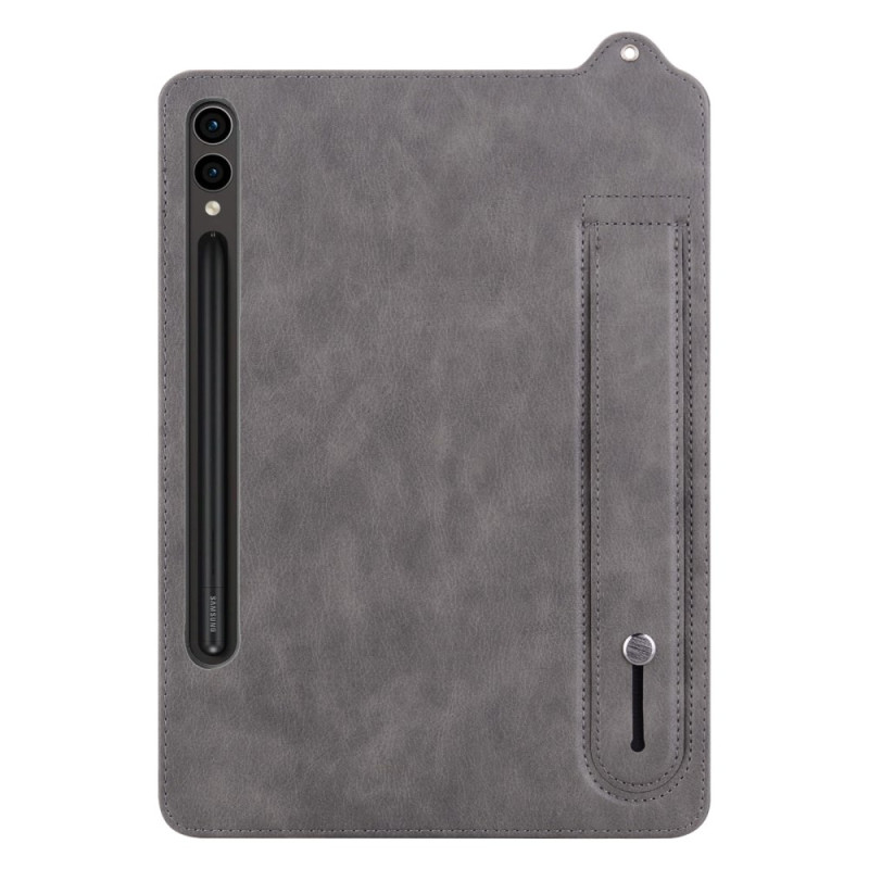 Samsung Galaxy Tab S10 Plus / S9 Plus / S8 Plus / S7 Plus Lederen hoesje Stylushouder en riem