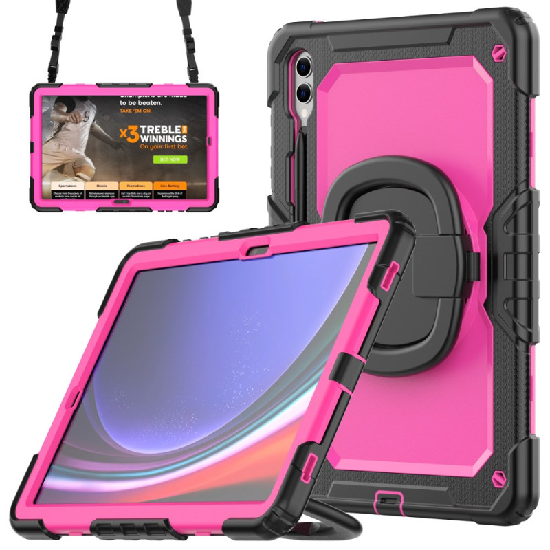 Samsung Galaxy Tab S10 Plus / S9 Plus Ultra Resistant Beschermhoesje met Stylushouder en Schouderriem