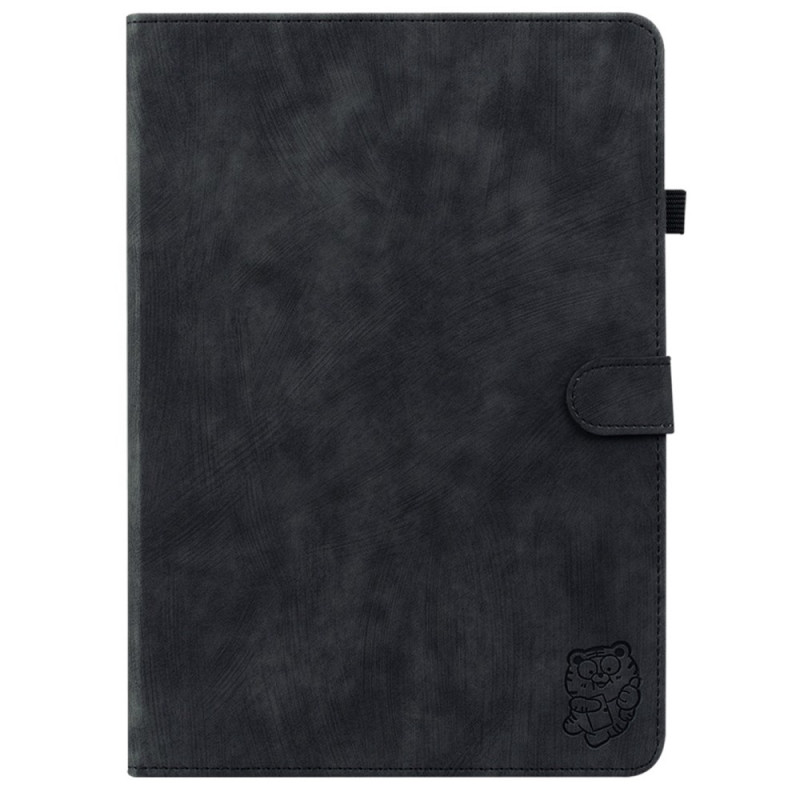 Samsung Galaxy Tab S10 Plus / S9 Plus Cover Suede Effect Kleine Tijger