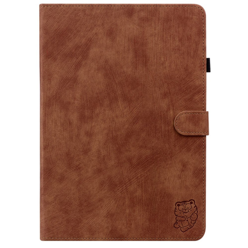 Samsung Galaxy Tab S10 Plus / S9 Plus Cover Suede Effect Kleine Tijger
