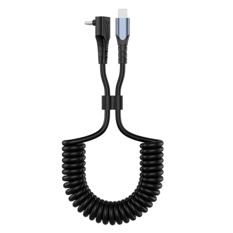 Intrekbare snellaadkabel Type-C naar Lightning