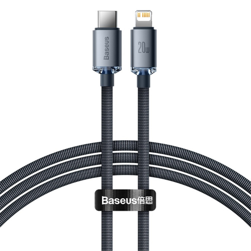 BASEUS Type-C naar iP Crystal Shine Series Snellaadkabel - 1,2 m