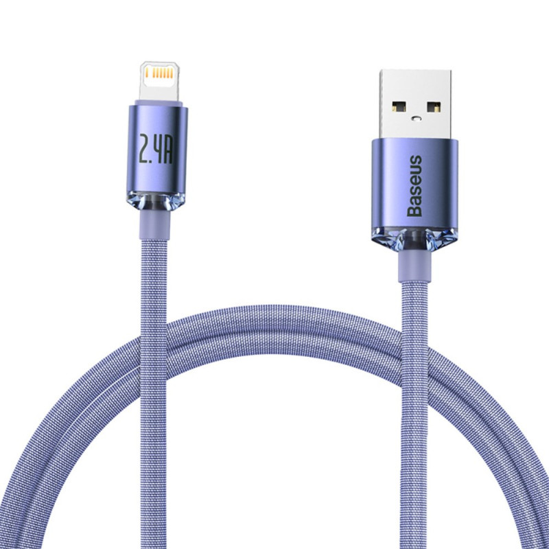 BASEUS USB naar iP Crystal Shine Series Snellaadkabel