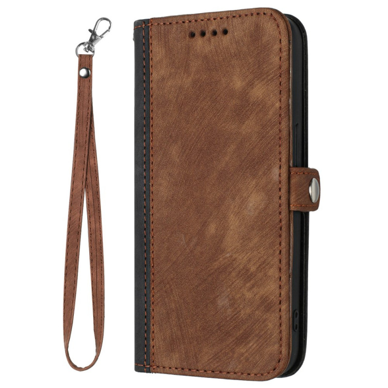 Etui Realme Note 60X / C63 / C61 Tweekleurig suède-effect