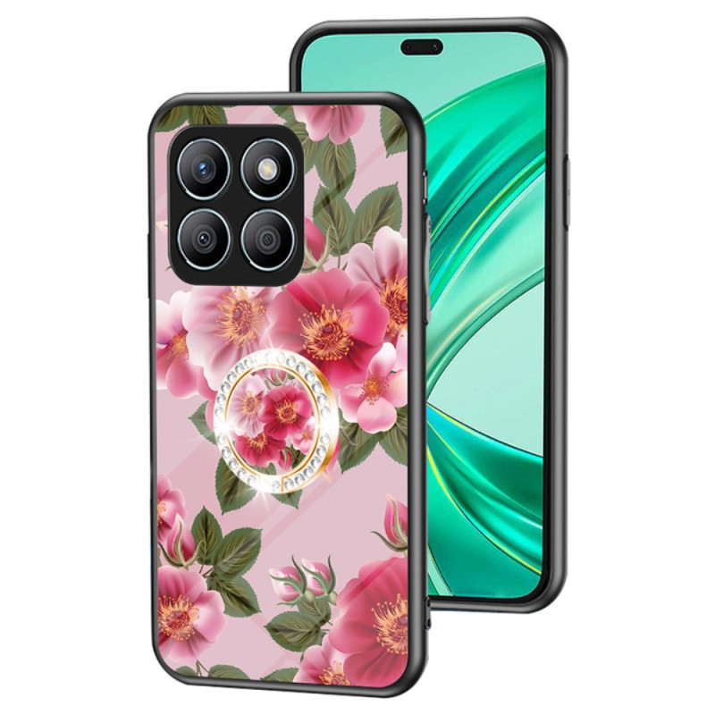 Honor X8b Geval van gehard glas met bloemensteunring