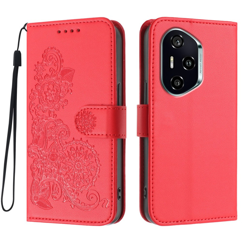 Honor 400 etui met bloemen en kant
