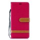 Samsung Galaxy S10 Plus stof en leer effect case met riem