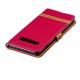 Samsung Galaxy S10 Plus stof en leer effect case met riem