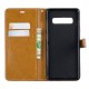Samsung Galaxy S10 Plus stof en leer effect case met riem