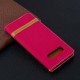 Samsung Galaxy S10 Plus stof en leer effect case met riem