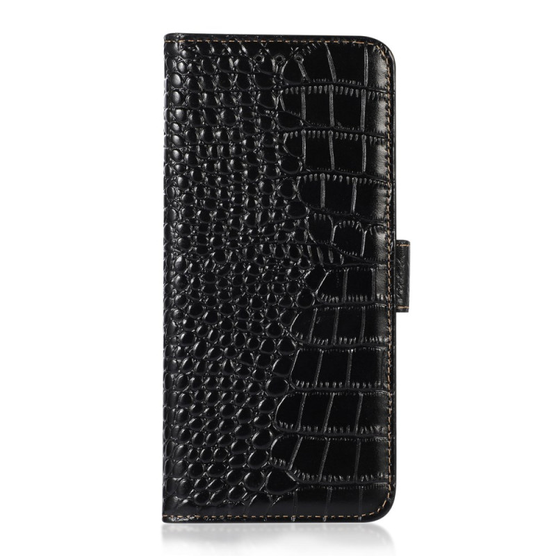 Sony Xperia 1 VII Leren hoesje met krokodillenstructuur