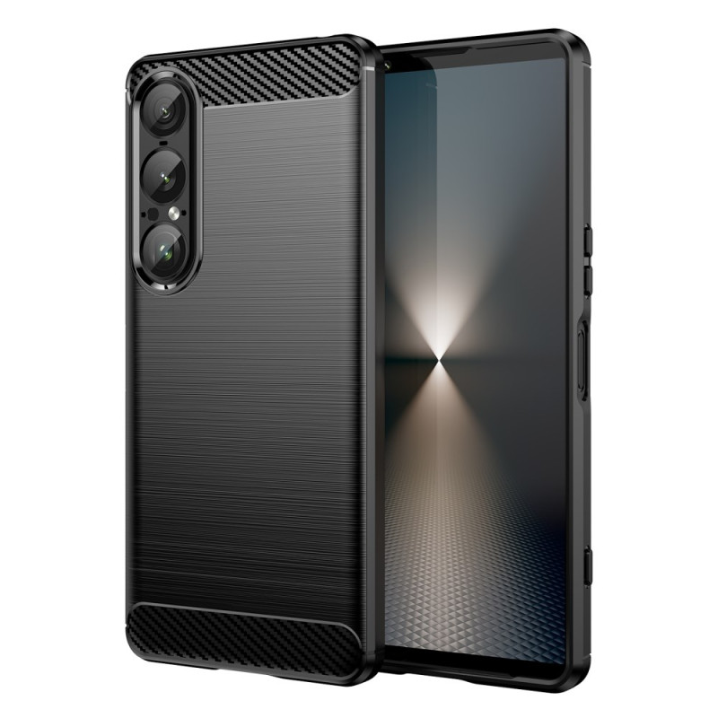 Sony Xperia 1 VII Geborsteld koolstofvezel hoesje